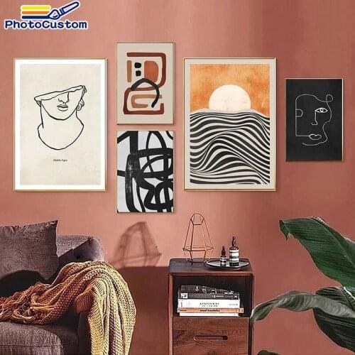 Photo Custom DIY Painting By Numbers Abstract Picture Drawing On Canvas for Adults Figure Handmade oil Painting Home Decor