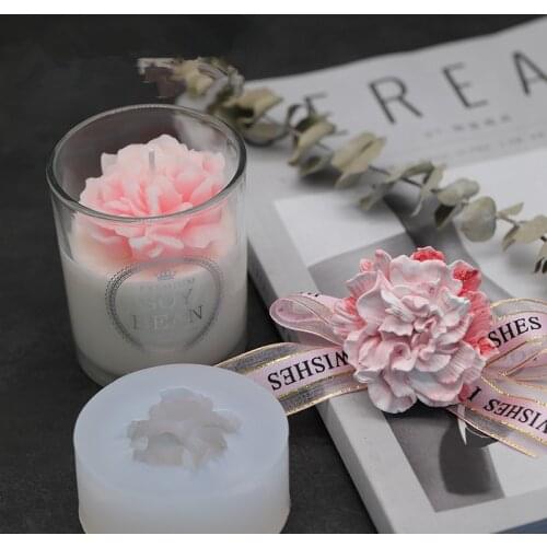 New Carnation Flower Soap Mold Silicone Soap Mold DIY Candle Mold Flower Shape Mold Aromatherapy Plaster Mold