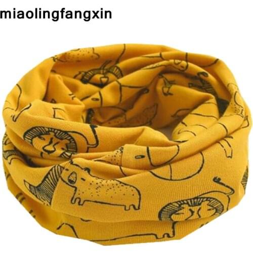New Autumn Winter Girls Cotton Scarf Kids Scarf Bibs LIC Boys Girls Scarves Lovely Kids Collar Children Bufandas O Ring Scarf