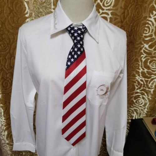 Original Five-Pointed Star Striped European and American Style All-Matching and Handsome Shirt Hand Tie Student Decoration 8cm