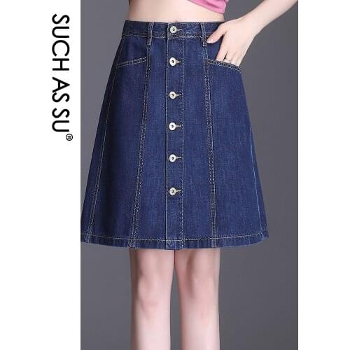 SUCH AS SU Denim Skirts For Women