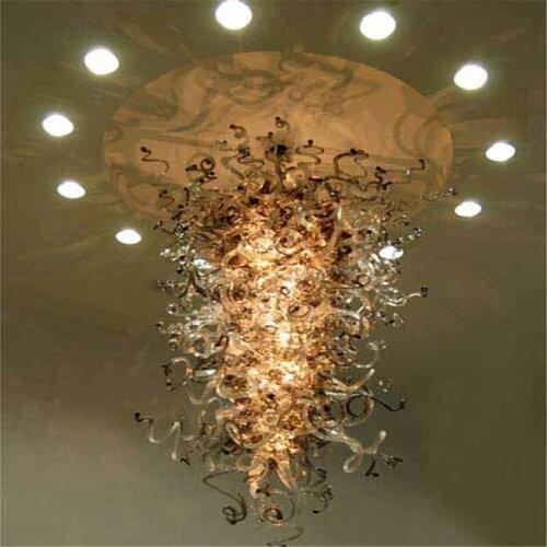 Vintage Design Crystal Chandelier Light Antique LED Modern Ceiling Light High Hanging European Murano Glass Chandelier Lamps
