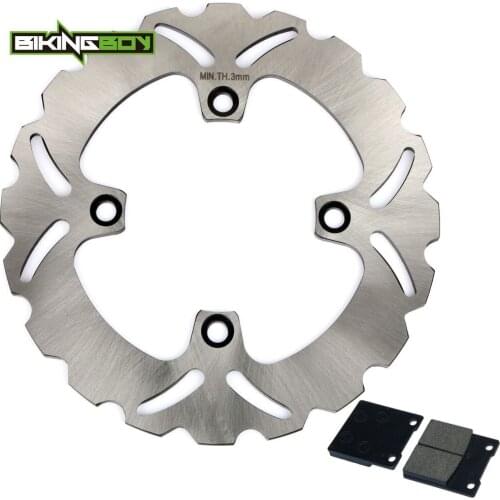 BIKINGBOY For Kawasaki Ninja ZX12R 00 01 02 03 04 05 06 ZX-12R ZX 1200 Rear Brake Disk Disc Rotor Pads 230mm Stainless Steel Set