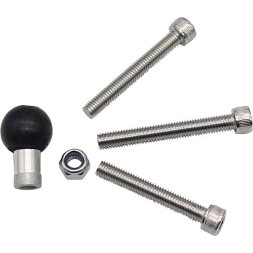 Motorcycle Bike Scooter Handlebar Clamp Ball Mount Base Replacement for Mount Action Cameras Phone Holder Bolt Bracket