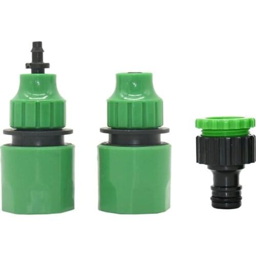 20pcs 4/7 8/11mm Garden Hose Quick Connector 1/4 3/8 inch Hose Water Barb Connector With 1/2 3/4 Thread Watering Pipe Fitting