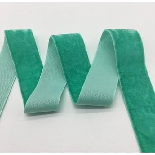 3 yards/lot 1"(25mm)Wide Light green Velvet Ribbon Headband Clips Bow Wedding Decoration