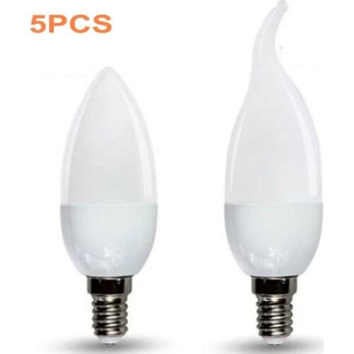 5PCS/LED E14 E27 Candle Light Bulb Energy Saving Velas 7W 9W 220V Led Lamp Decorativas Home Lighting Replace 40W Halogen Lamps