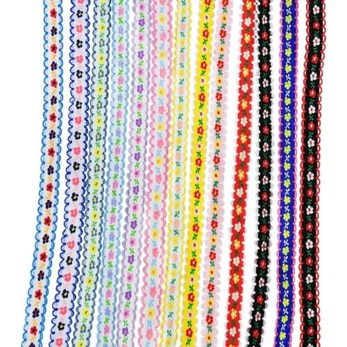 5Yards Lace Ribbon Flower Handicrafts Embroidered Lace Trim Fabric Ribbon DIY Sewing Accessories Clothes Wedding Decoration