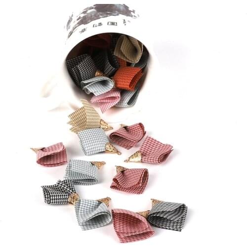 6pcs/lot 40x30mm Silk Satin Cloth Fabric Tassel Earring Charms Mini Tassels For Keychain Cellphone Straps Jewelry