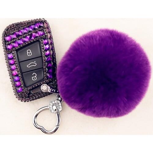 Diamond Car Remote Smart Key Cover Case Shell For Volkswagen VW Tiguan MK2 Magotan Passat B8 CC Skoda Superb A7 2017 2018 2019