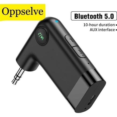 For Car Music Audio Aux Headphone Handsfree Bluetooth 5.0 Receiver Audio 3.5mm Streaming Auto Receiver for Car PC Headphones