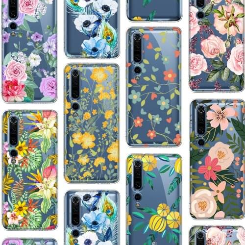 Art Flower Vogue Funda Case for Xiaomi MI Note 10 11 10S 10T 9 9T A3 Pro Lite SE Ultra 5G Poco F3 X3 M3 FNC MIX 2S Silicone TPU