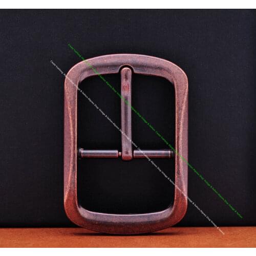 Quality Heavy Long Classic 40mm Antique Copper Heavy Round Center Bar Pin Clip Leahtercraft Jeans Belt Buckle Replacement