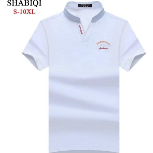 SHABIQI Classic Brand Men shirt Men Polo Shirt Men Short Sleeve Polos Shirt T Designer Polo Shirt Plus Size 6XL 7XL 8XL 9XL 10XL