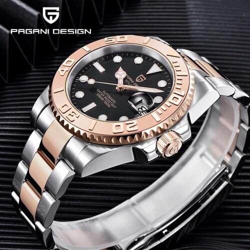PAGANI Design 40MM Stainless Steel Dial Mens Mechanical Wristwatches Luxury Brand Waterproof Automatic Watch Man Luminous Clock