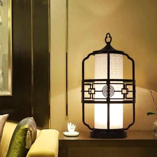 Chinese style table lamps bedroom living room bedside lamp classical retro antique decorative lamp study hotel desk lamps ZA921