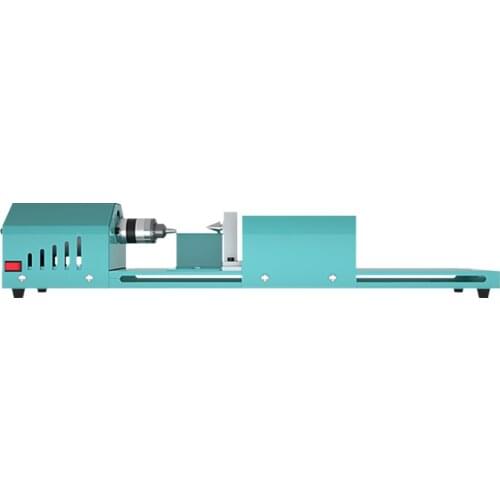 Small Size Home Household Wood Working Turning Lathe Multifunction Infinitely Variable Speed Cutting Grinding Drilling DIY Tools