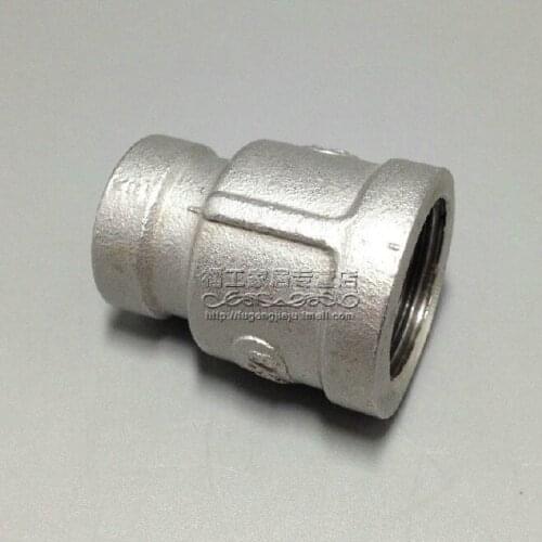 Stainless Reducing Coupler - 3/4"FPT x 1/2" FPT , Beer Hardware, Homebrew Fitting, Stainless Coupler