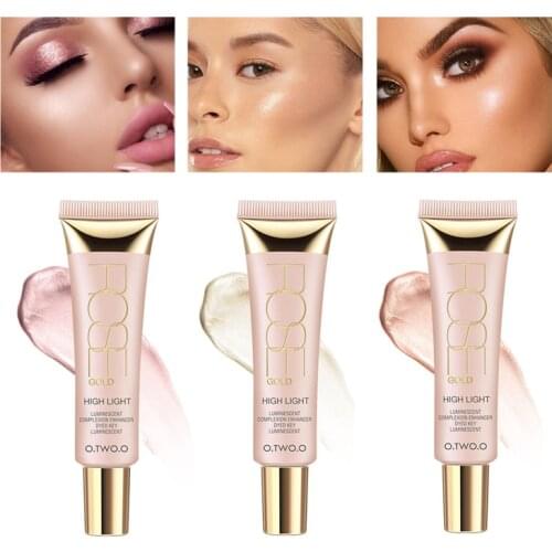 O.TWO.O Shimmer Highlighter Cream 3 Color Face Base Makeup Contouring Highlight Concealer Whitening Oil-control Facial Cosmetic