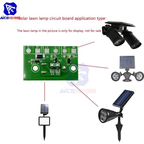 Diymore Solar Switch Board 3.7V Lithium Battery Charging Module Light Controller Board for Lawn Lamp Street Light