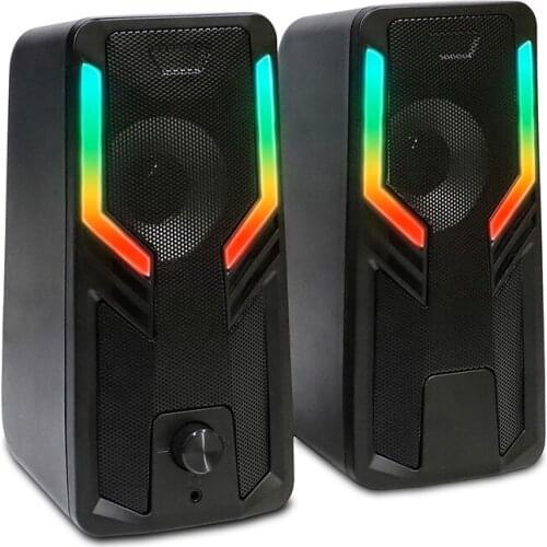 RGB light Portable 3.5mm or USB Speaker Sound Computer Speaker for Gaming Music Video Speaker