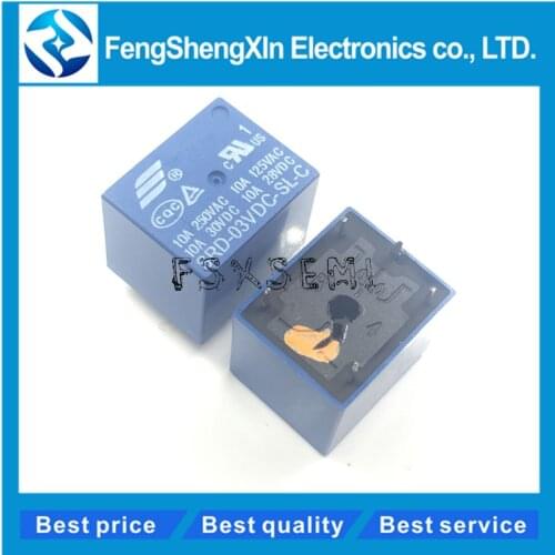 50pcs/lot Relais SRD-03VDC-SL-C SRD-05VDC-SL-C SRD-06VDC-SL-C SRD-09VDC-SL-C 3V 5V 6V 9V 10A 250VAC 5PIN T73 relay