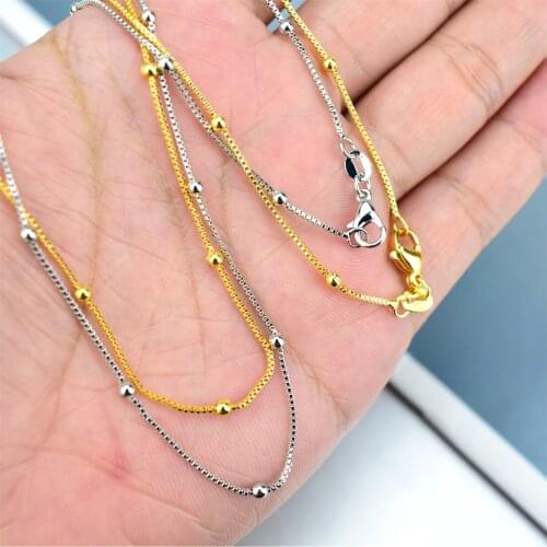 Satellite Cable Chain Gold Bead DIY Necklace, Bracelet, Anklet, Jewelry Making Cable Chain Chain Jewelry