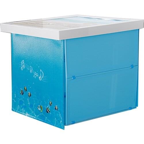 Modern Bathroom Folding Storage Cabinet Bathroom Shower Clothes Storage Shelf Waterproof Mural Punch-free Organizer Box