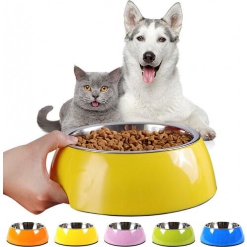 Stainless Steel Cat Dog Bowl Tableware Detachable Dual Use Feeding Feeder Water Bowl For Pets Non-slip Puppy Cat Feeding Bowls