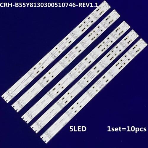 LED Backlight strip 5 lamp For Haier LQ55AL88Y81/51 LQ55H71 U55Q81J lamp strip CRH-B55Y8130300510746-REV1.1