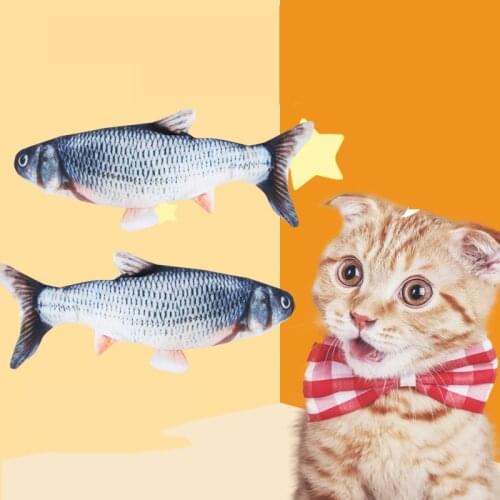 Dancing Fish Cat Toys Electric Moving Fish USB Pet Toy Cats Chew Bite Toys Catnip Floppy Fish Cats Toys Interactive Puppy Toys