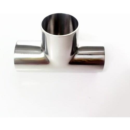 38mm OD 304 Stainless Steel Sanitary Weld Tee Connector Pipe Fitting For Home Brew Homebrew Wine Beer Brewing