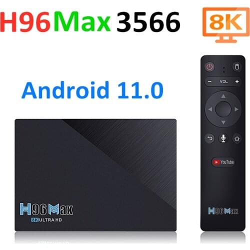 TV Box android 11 H96 MAX RK3566 8G 64GB 8K 2021 Smart TV Box LEMFO 2.4G 5.8G WIFI BT 4.0 Google Voice Set Top Box H96max 11.0
