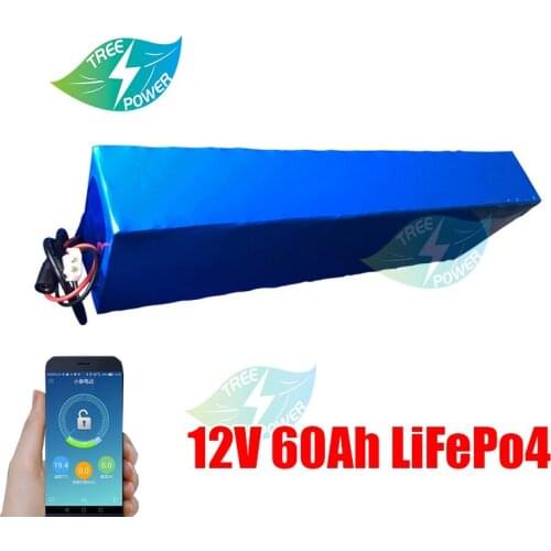 High quality 12v 24V 60Ah lifepo4 battery pack BMS with12.8V 60Ah for electric tools inverter with charger 12v with bluetooth