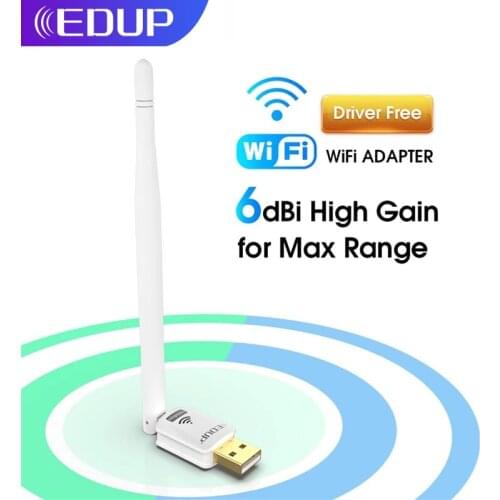 EDUP Driver Free 150Mbps USB WiFi Adapter and Play Wireless Wi-Fi Network Card Antenna 802.11 a/b/g/n LAN for Windows