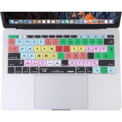 XSKN Smart Skin, for Avid Media Composer Shortcut Keyboard Cover Tutorial Silicone Skin for Macbook 12 inch A1534 US EU Layout