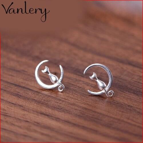 Retro Vintage Moon Cat Earrings For Women Christmas Gifts Punk Trendy 2021 NEW Statement Earrings Jewelry