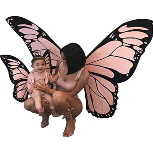 Women Bling Pink Butterfly Wings Bodysuit Dance Costume Female Party Show Performance Stage Wear Halloween Cosplay Costume