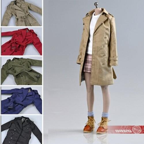 1/6 Casual Wind Coat Long Sleeve Jacket Clothes Fit 12'' PH Female Action Figure Body