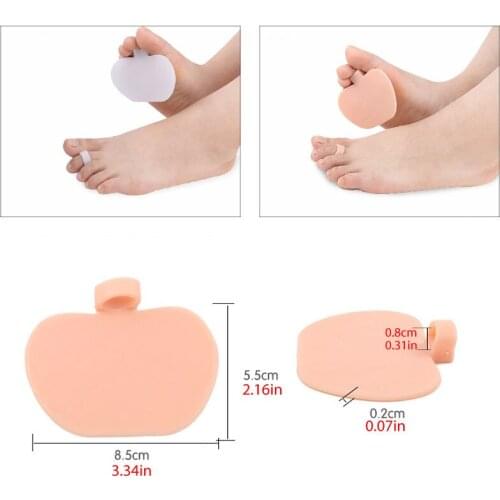 1Pair Gel Forefoot Metatarsal Ball Of Foot Pads Toe Silicone Cushion Insoles Orthotics Foot Care Pain Relief Shoes Inserts