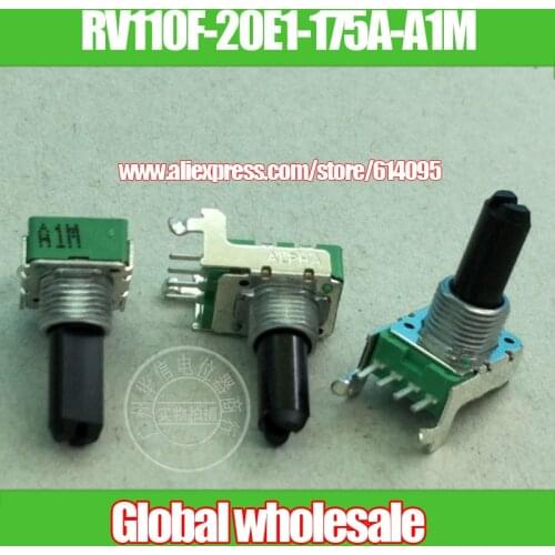1pcs ALPHA142-type horizontal single potentiometer A1M / handle length 18MMF 4 feet RV110F-20E1-175A-A1M