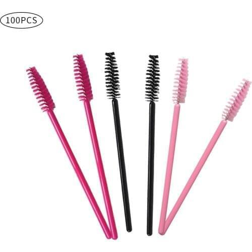 100PCS Disposable Mascara Wands Eyelash Makeup Brush Eyelash Extension Brush Applicator Eye Lashes Cosmetic Eyelash Makeup Tools