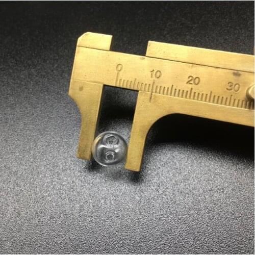 20pcs 10mm transperent color ball with double hole glass globe orbs bottle vial pendant jewelry accessories findings handmade