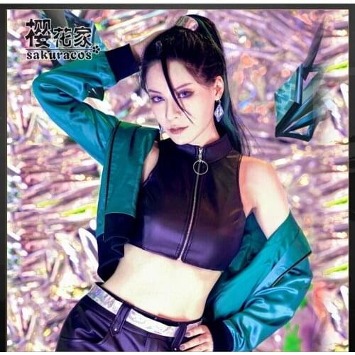 2021 Hot!! Game LOL Cosplay Kaisa KDA Girl Group Halloween Dress up Women Costume Set