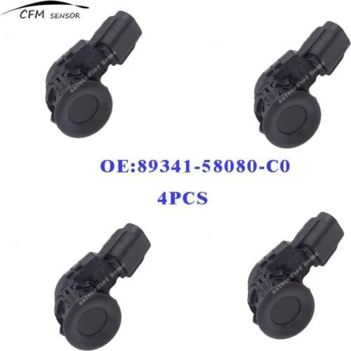4pcs New 89341-58080-C0 PDC Backup Reversing Ultrasonic Parking Aid Sensor Fit For Toyota