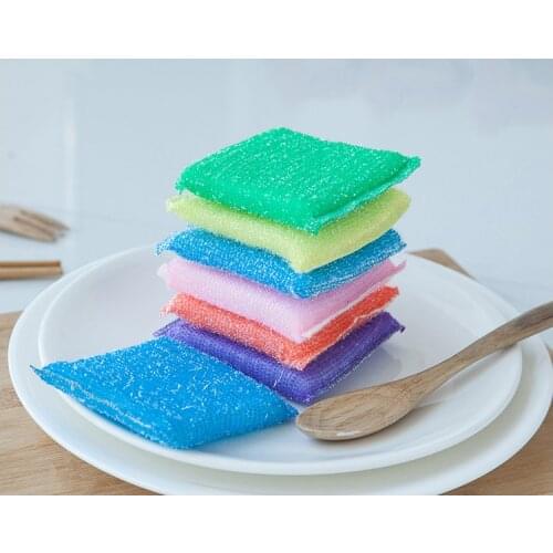 4PCS Home Cleaning Sponge For Dishwashing Kitchen AccessoriesRust Removing Clean Cloth Eraser Eco-friendly Washing Sponge Brush