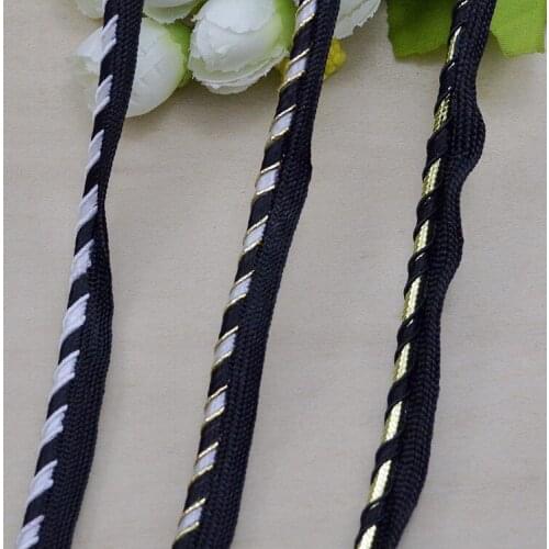 5Meters Braided Cord Trim Band Home Decoration Trim Sewing Lace Piping Curved Pillow Wing Gold Rope Clothing Accessories