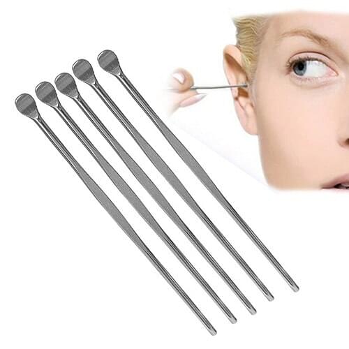 5 Pcs Stainless Steel Ear Pick Wax Curette Remover Cleaner Care Tool Earpick Newest