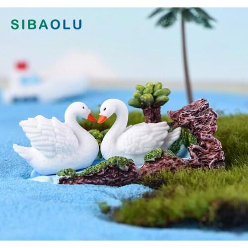 Rabbit Bear Swan Pig figurine Animal Scenes Model landscape dollhouse home miniature fairy garden decoration accessories modern