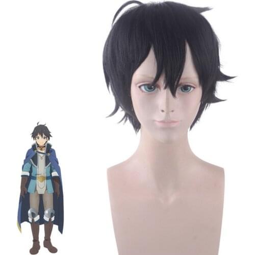 Anime Re:Dive Short Black Wig Cosplay Synthetic Hair Halloween Party Wigs